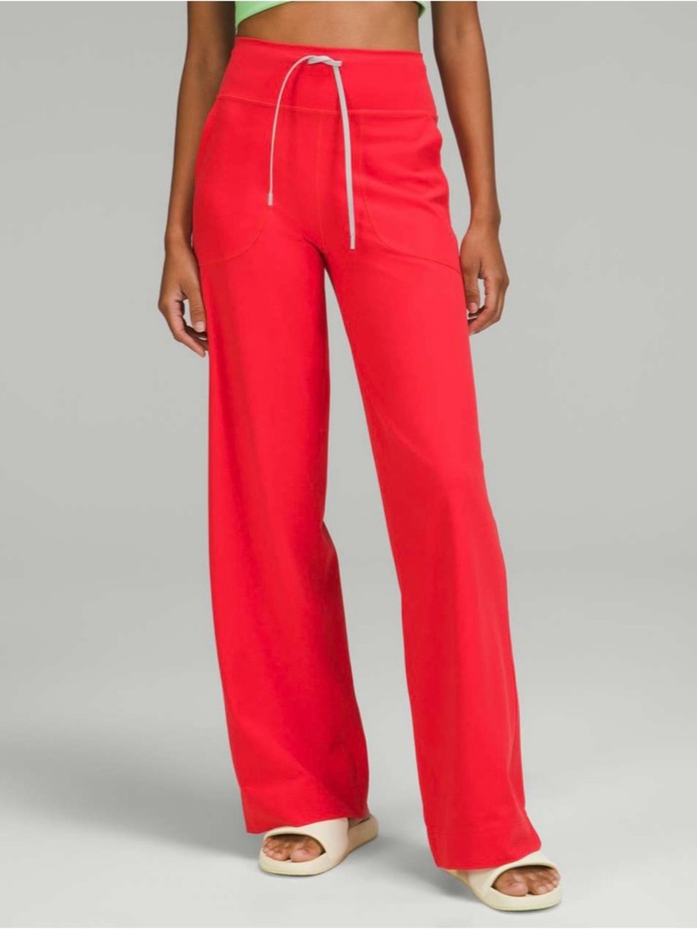 Lululemon Throwback Still Pant Size 0 Carnation Red Wide Leg Yoga Lounge